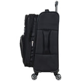 Kenneth Cole Reaction Softside Expandable 8-Wheel Spinner Travel Luggage Set, Black