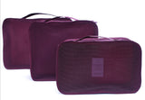 6 sets travel Organizers Packing Cubes Luggage Organizers Compression Pouches(Wine red)