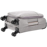 AmazonBasics Belltown Softside Rolling Spinner Suitcase Luggage - 21-Inch, Heather Grey
