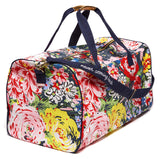 ban.do Women's Getaway Duffle Bag with Adjustable/Removable Strap and Metal Zip Close, Flower Shop