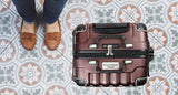 Bundle - 2 items: VinGardeValise 12 Bottle Wine Travel Suitcase with Personalizable nameplate, FlyWithWine Digital Luggage Scale - Burgundy