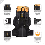 TETON Sports Scout 3400 Internal Frame Backpack; High-Performance Backpack for Backpacking, Hiking, Camping; Mecca Orange