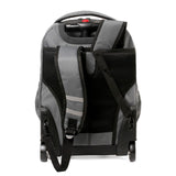 J World New York Sunrise 18-inch Rolling Backpack - Grey Solid Polyester
