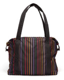Ban.do Getaway Weekender Bag, Carry On Bag with Exterior Sleeve to Secure to Luggage, Disco Stripe