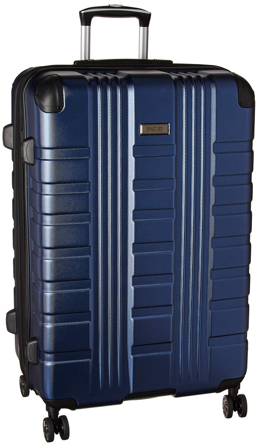 Kenneth Cole Reaction Scott's Corner 28" Lightweight Hardside Expandable 8-Wheel Spinner Checked Suitcase with TSA Lock, Navy