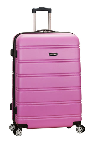 Rockland Abs 28" Expandable Spinner Luggage, Pink