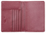 Toughergun Leather Passport Holder Wallet Cover Case RFID Blocking Travel Wallet (crosshatch wine red)