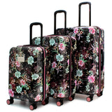 BADGLEY MISCHKA Essence 3 Piece Hard Spinner Luggage Set (Winter Flowers)