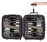 Bundle - 2 items: VinGardeValise 8 Bottle Wine Travel Suitcase with Personalizable nameplate, FlyWithWine Digital Luggage Scale - Silver
