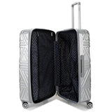 Badgley Mischka Contour Hard Expandable Spinner Luggage Set (2 Piece) (Silver, 20"/28")