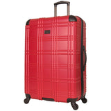 Ben Sherman Nottingham 28-inch Check-Size Lightweight Durable Hardshell 4-Wheel Spinner Upright Luggage, Red