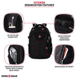 SWISSGEAR 5358 USB Charging SCANSMART ULTIMATE Organization LAPTOP PROTECTION BACKPACK - BLACK/RED