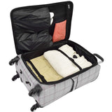 London Fog Knightsbridge 29" Expandable Spinner, Grey Burgundy Glen Plaid