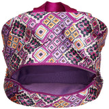 Vera Bradley Lighten Up Study Hall Backpack, Polyester, dream diamonds