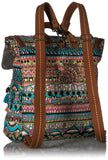Sakroots Colette Convertible Backpack, Aqua One World