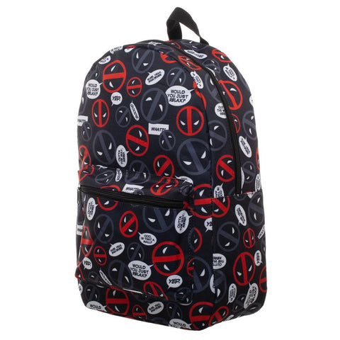 Marvel Deadpool Bag Sublimated Backpack - Deadpool Backpack Great Deadpool Gift