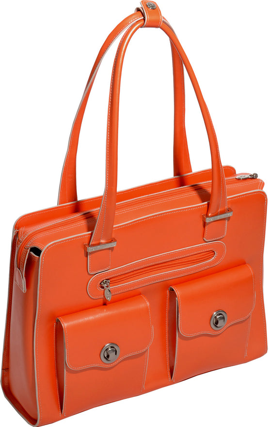 McKlein W Series Verona Leather FlyThrough Ladies Briefcase - Luggage Factory