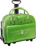 McKlein W Series Roseville Leather FlyThrough Wheeled Ladies Briefcase - Luggage Factory
