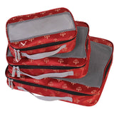 American Flyer Fleur De Lis 3pc Packing Cube Set