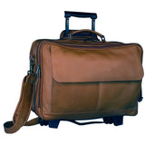 David King Leather Wheeled Briefcase