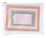 ban.do Women's Nylon Pencil Pouch Travel Bags Carryall Set of 5, Rainbow (mega)