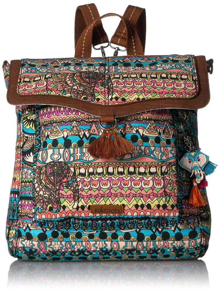 Sakroots Colette Convertible Backpack, Aqua One World