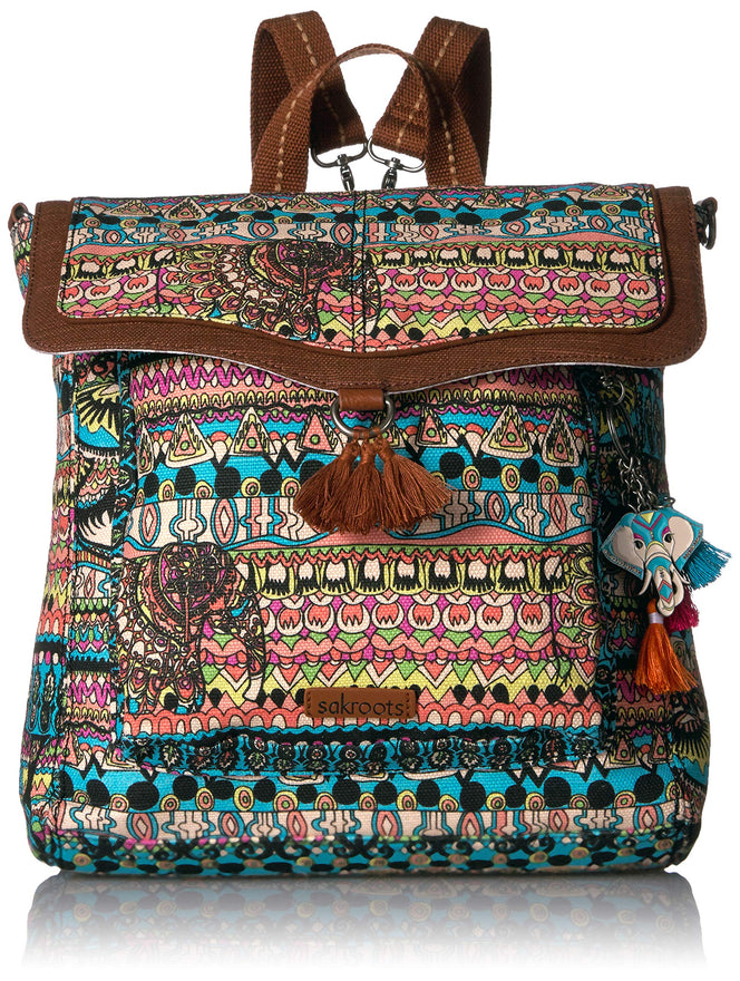 Sakroots Colette Convertible Backpack, Aqua One World