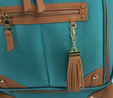 Steve Madden Luggage 3 Piece Softside Spinner Suitcase Set Collection (One Size, Harlo Teal Blue)