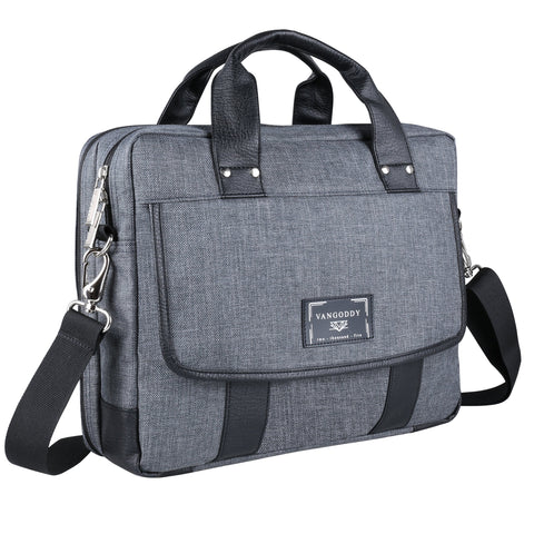 Vangoddy Chrono Grey Compact Tote Messenger Bag Briefcase for Microsoft Surface Book | Surface Pro Series 12" 13.5"