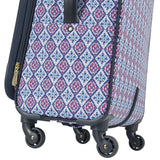 Tommy Bahama Lightweight Spinner Luggage - Expandable Suitcases for Men and Travel with Rolling Wheels, Pink/Blue