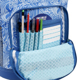 J World New York Sunrise Rolling Backpack, Wave, 18"