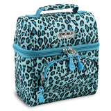 J World New York Corey Lunch Bag, Mint Leopard