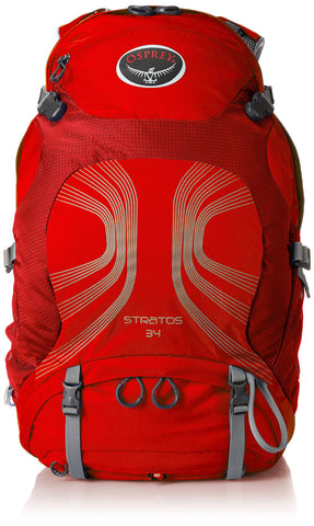 Osprey Packs Stratos 34 Backpack (2016 Model), Solar Flare Orange, Medium/Large