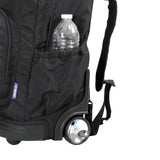 J World New York Sunrise Rolling Backpack, Black, One Size