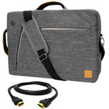 VanGoddy Gray Slate 3-in-1 Hybrid Laptop Bag for ASUS Transformer Book/ZenBook/ChromeBook / 11"-13inch + 12FT HDMI Cable