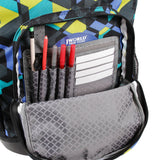 J World New York Sunrise Rolling Backpack, Cubes