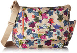 Lighten Up Laptop Messenger Messenger Bag, Falling Flowers Neutral, One Size