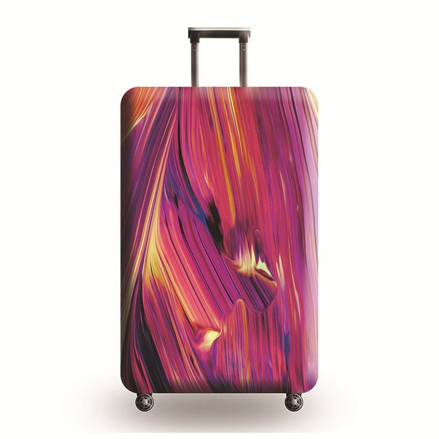 Abstract Luggage Cover Travel Suitcase Protector Suit For 18-32 Size Trolley Case Dust Travel