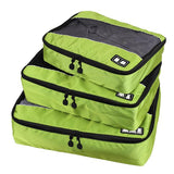 BAGSMART 3 Pcs/Set Travel Bags for Shirts Unisex Nylon Packing Cubes for Clothes Lightweight