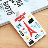 Cartoon Animal Pink Owl Luggage Tag Travel Accessories Silica Gel Suitcase ID Address Holder