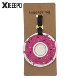 Cartoon Cream Cake Luggage Tag Travel Accessories Silica Gel Suitcase ID Address Holder Baggage