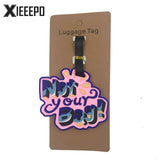 Cartoon Stitch Luggage Tag Travel Accessories Silica Gel Suitcase ID Address Holder Baggage