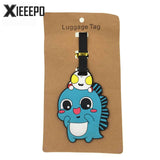 Cartoon Stitch Luggage Tag Travel Accessories Silica Gel Suitcase ID Address Holder Baggage