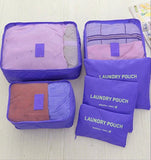 CelleCool 6PCS/Set Oxford Cloth Travel Mesh Bag In Bag High Quality Luggage Organizer Packing
