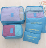 CelleCool 6PCS/Set Oxford Cloth Travel Mesh Bag In Bag High Quality Luggage Organizer Packing