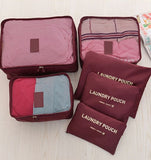 CelleCool 6PCS/Set Oxford Cloth Travel Mesh Bag In Bag High Quality Luggage Organizer Packing