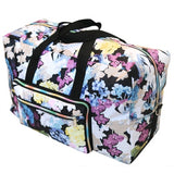 Foldable Travel Bag Women Large Capacity Portable Shoulder Duffle Bag Cartoon Printing Waterproof Weekend Luggage Tote
