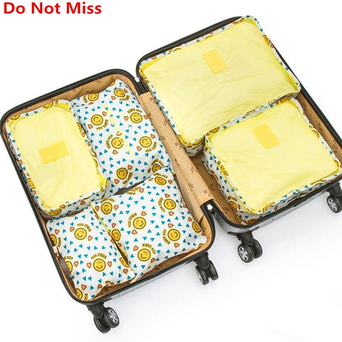 Do Not Miss 6PCS/Set Bag In Bag Waterproof Organizer Bags for Clothes Suit Business Travel