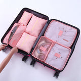Do Not Miss 7pcs/set travel luggage organizer bag Waterproof women Clothing cosmetic arrange