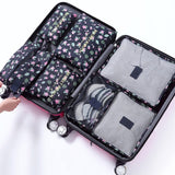 Do Not Miss 7pcs/set travel luggage organizer bag Waterproof women Clothing cosmetic arrange
